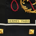 Pikkukuva 2 / 5: Pre-owned Hermès Keys Les Cles Silk Scarf Black