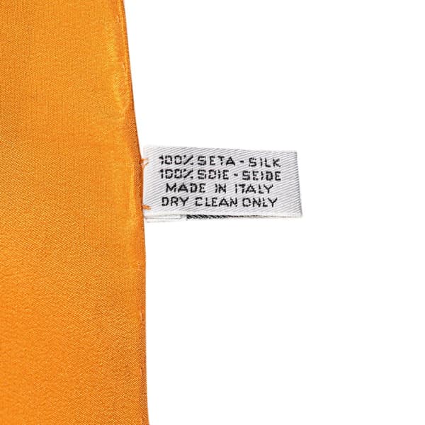 Pre-owned Chanel Gripoix Buttons Silk Scarf Orange