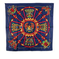 Miniatyrbild 1 av 5: Pre-owned Hermès Scarabees Et Pectoraux Silk Scarf Blue