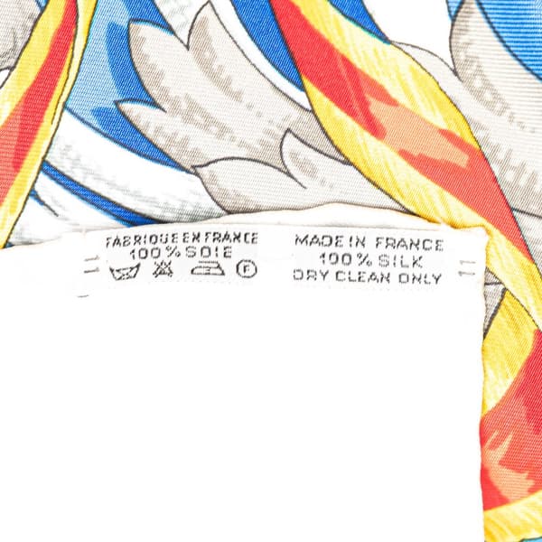 Pre-owned Hermès Le Mors A La Conetable Silk Scarf Blue