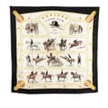Pikkukuva 1 / 6: Pre-owned Hermès Cadre Noir Silk Scarf White