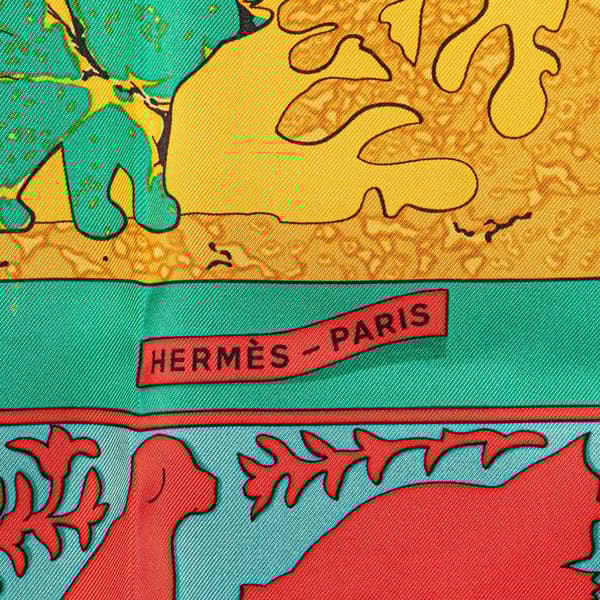 Pre-owned Hermès Early America Silk Scarf Green