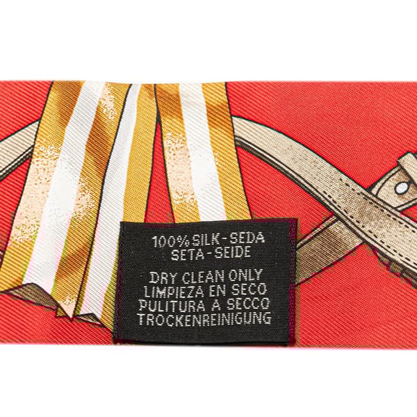 Pre-owned Hermès Jumping Silk Twilly Scarf Orange