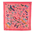 Pikkukuva 1 / 5: Pre-owned Hermès Raconte Moi le Cheval Silk Scarf Pink