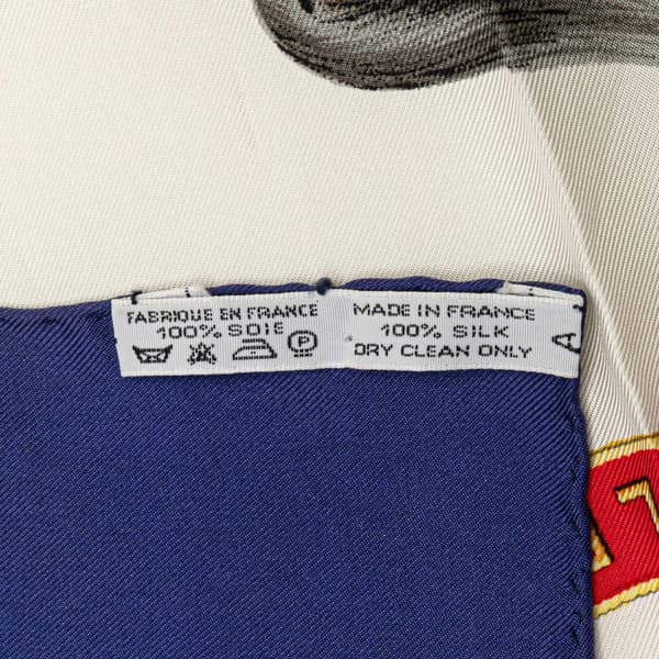 Pre-owned Hermès Ecole Francaise d'Equitation Silk Scarf Blue