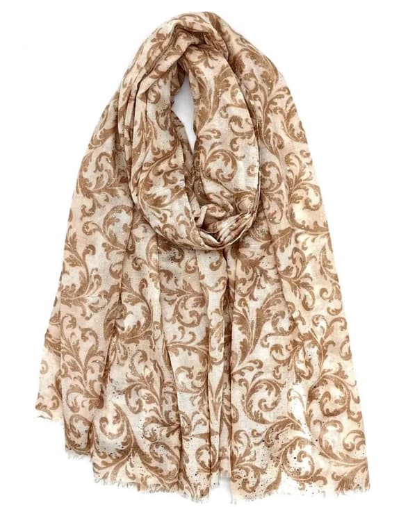 Agélii Fashion - Snygg scarf med glittertryck - flera färger