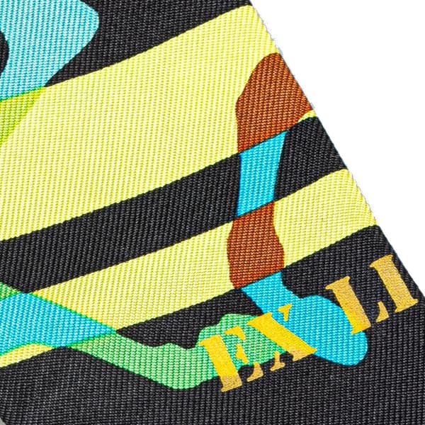 Pre-owned Hermès Ex Libris En Camouflage Silk Twilly Scarf Blue