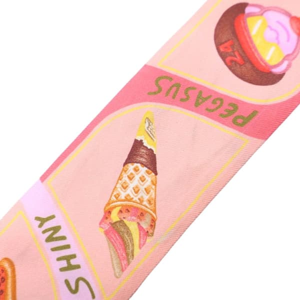 Pre-owned Hermès Funny Ice Cream Silk Twilly Scarf Pink