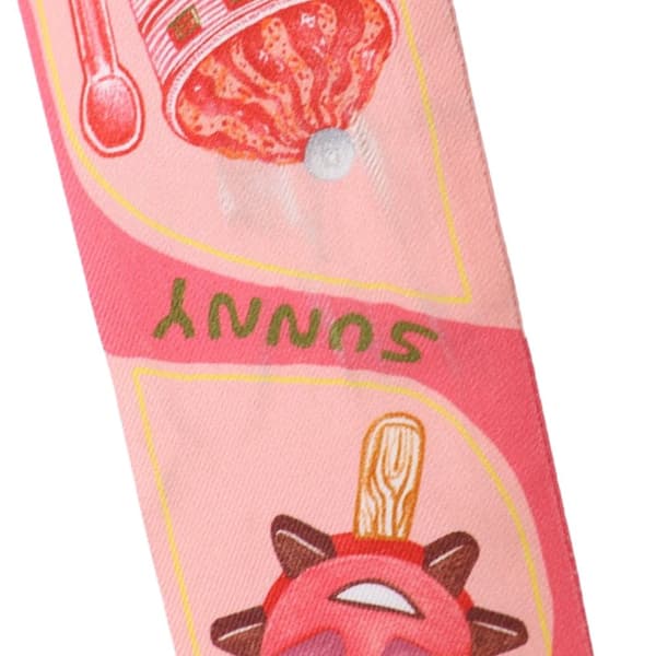 Pre-owned Hermès Funny Ice Cream Silk Twilly Scarf Pink