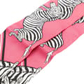 Miniatyrbillede 4 af 6: Pre-owned Hermès Les Zebres Silk Twilly Scarf Pink