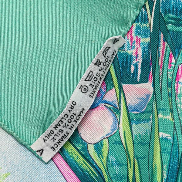 Pre-owned Hermès Giverny Silk Scarf Green