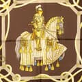 Miniatyrbild 2 av 4: Pre-owned Hermès Les Muserolles Silk Scarf Brown