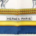 Miniatyrbillede 4 af 5: Pre-owned Hermès Grand Apparat Silk Scarf White