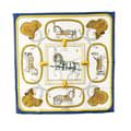 Miniatyrbillede 1 af 5: Pre-owned Hermès Grand Apparat Silk Scarf White