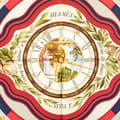 Miniatyrbillede 5 af 6: Pre-owned Hermès Parmi Les Fleurs Je Compte Les Heures Silk Scarf Blue