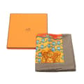 Miniatyrbillede 6 af 6: Pre-owned Hermès Art des Steppes Silk Scarf Gray