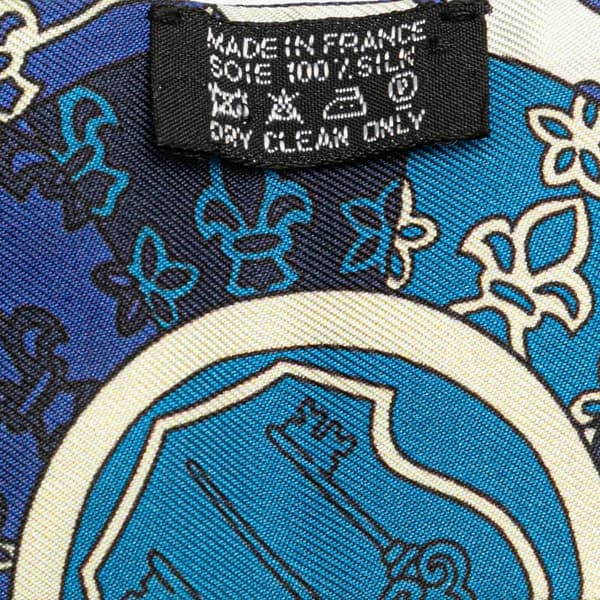 Pre-owned Hermès Tours de Cles Twilly Silk Scarf Blue