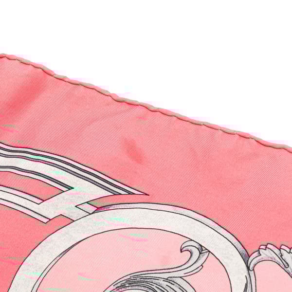 Pre-owned Hermès Les Tuileries Silk Scarf Pink