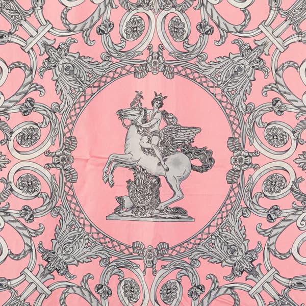 Pre-owned Hermès Les Tuileries Silk Scarf Pink
