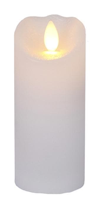 Vaxljus "Glöd" 15 cm Vit. Med timer