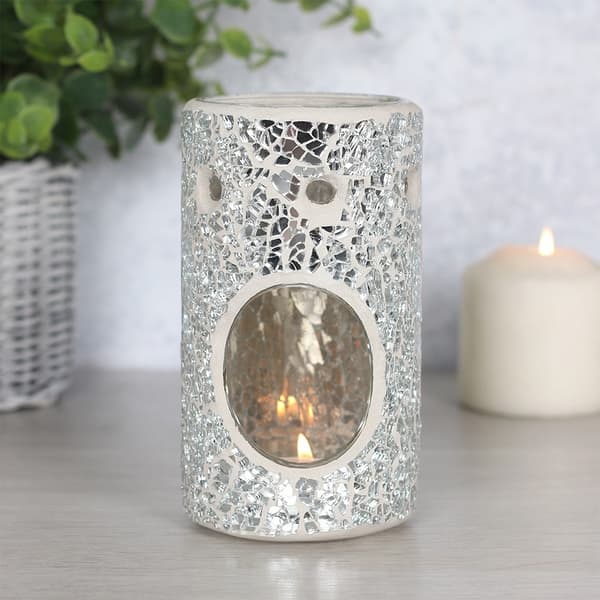 Something Different Crackle-Effect Pillar Oil Burner