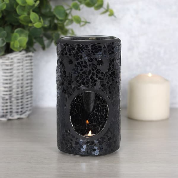 Something Different Crackle-Effect Pillar Oil Burner
