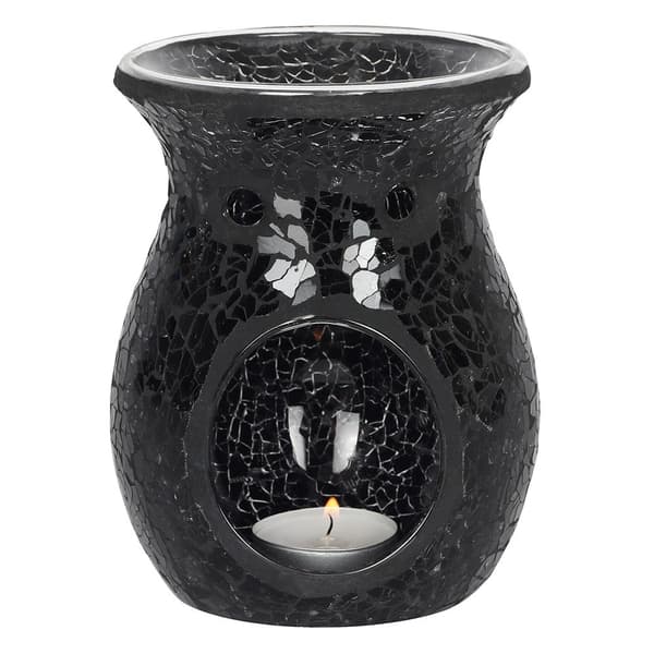 Something Different Crackle-Effect Oil Burner Black L