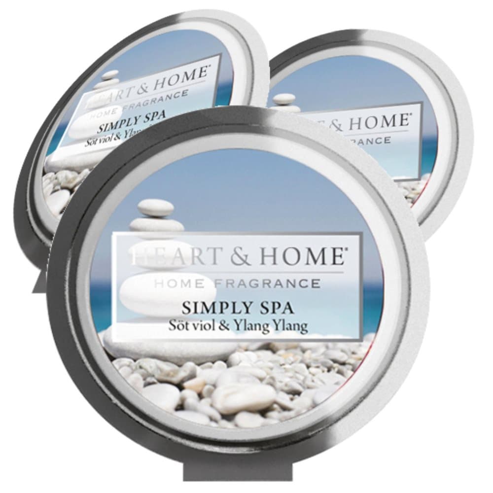 Doftvax Sojavax Simply Spa Viol, Ylang Ylang Och Jasmin 3-p