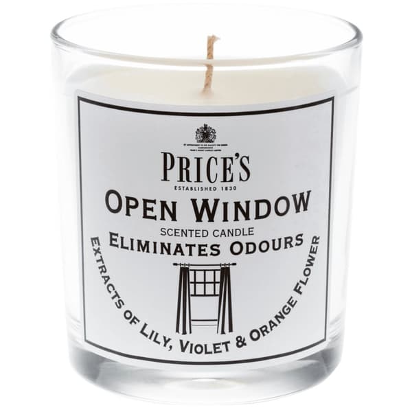 Price`s Open Window Candle Jar White One Size