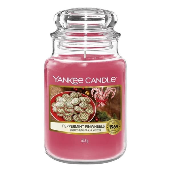 Yankee Candle Klassisk stort glass med peppermynteboller 623 g