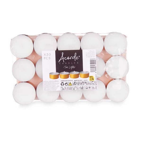 Set med levande ljus Acorde Tea Lights (24 antal)