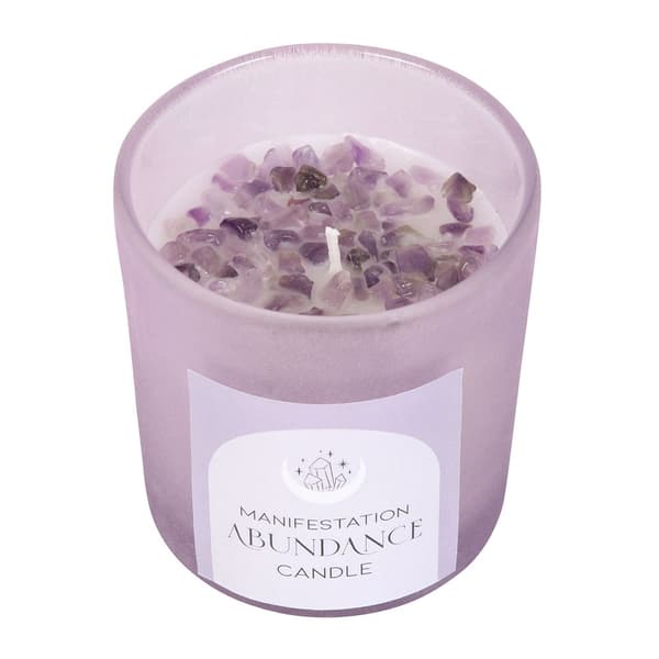 Something Different Abundance French Lavender Scented Candle Purple/Frosted One Size