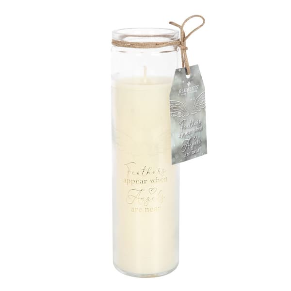 Something Different Vanilla Feathers Tube Candle Cream/Clear One Size