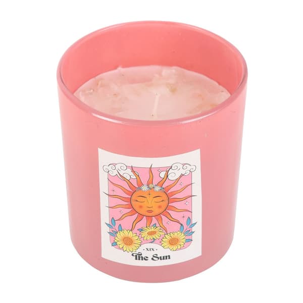 Something Different The Sun Rose Quartz Candle & Holder