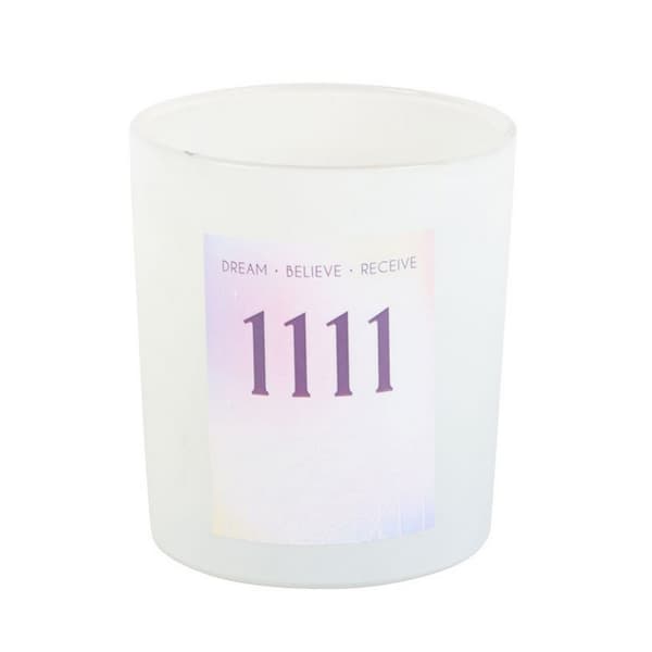 Something Different 1111 Angel Number Crystal Chips Scented Candle White/Clear One Size