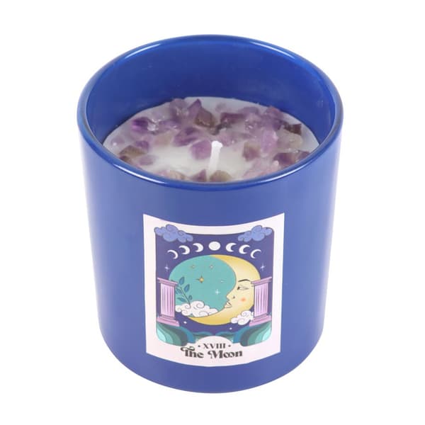 Something Different The Moon Amethyst Crystal Candle & Holder