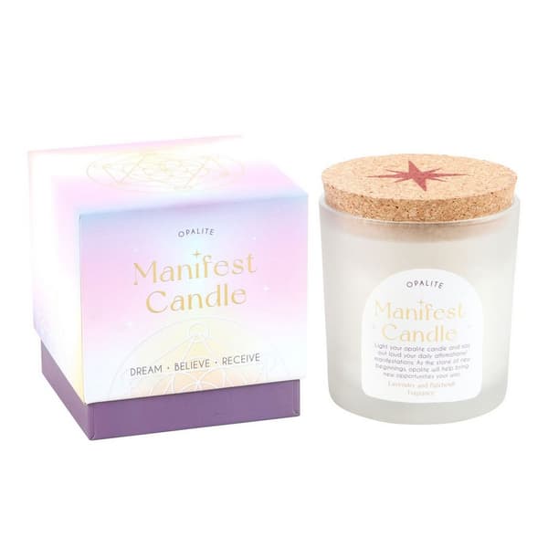 Something Different Manifestation Lavender & Patchouli Opalite Candle