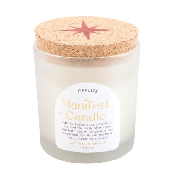 Something Different Manifestation Lavender & Patchouli Opalite Candle Clear/White One Size