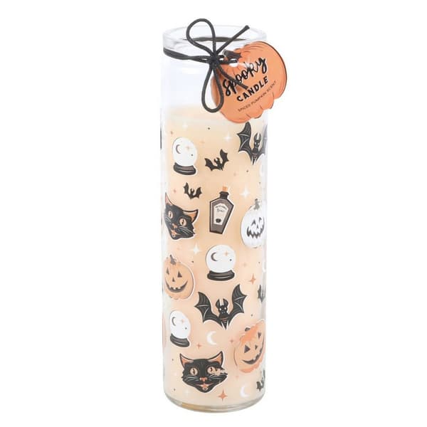 Something Different Spiced Pumpkin Halloween Tube Candle Light Orange One Size