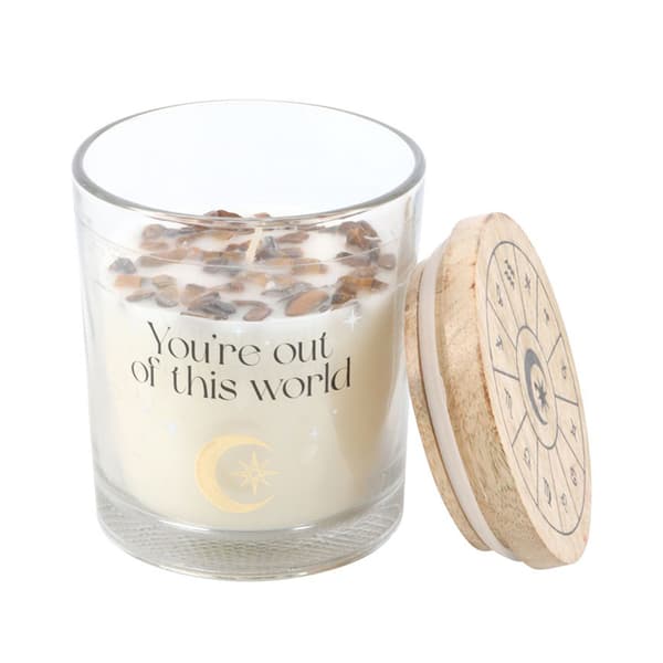 Something Different Vanilla Stardust Crystal Chips Candle White/Brown One Size