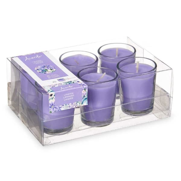 Duftende Stearinlys-sett Acorde 48-B-AR Lavendel Glass (12 enheter)