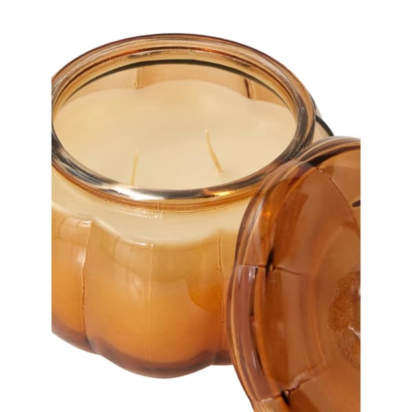 Something Different Jasmine Pumpkin Glass Candle & Holder