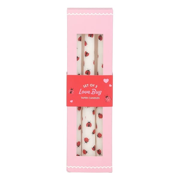 Something Different Love Bug Ladybird Taper Candle (Pack of 3)
