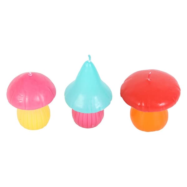 Something Different Funky Fungi Mushroom Candles (Pack of 3)