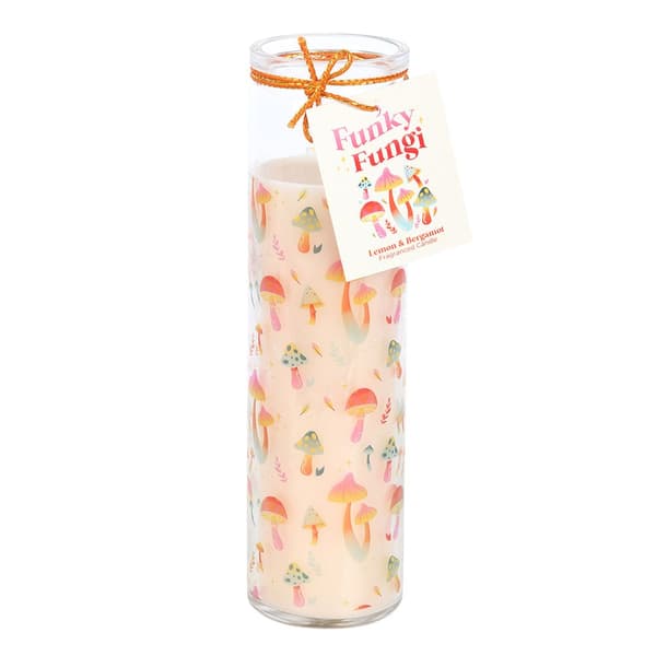 Something Different Funky Fungi Mushroom Tube Candle Peach/Transparent One Size