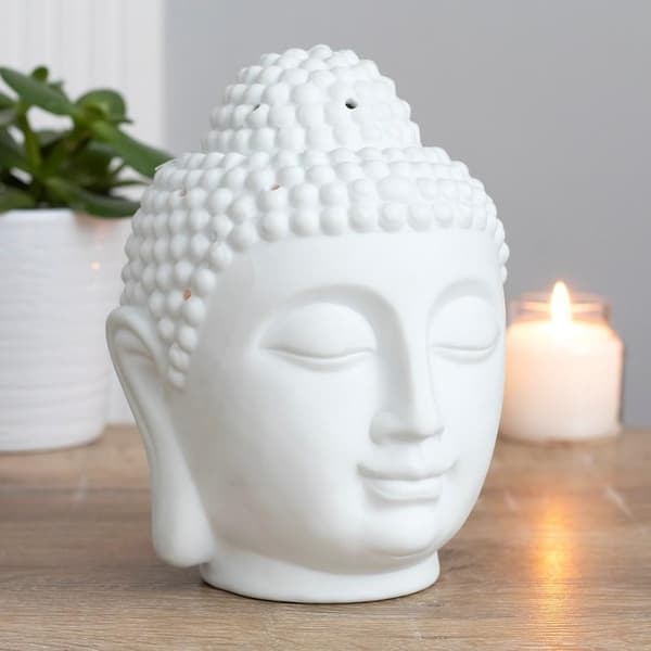 Stor Buddha huvud oljebrännare