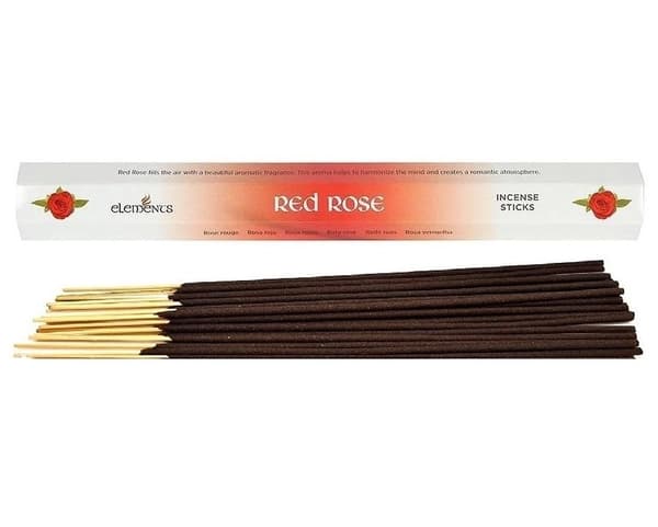 1-Pack Elements Red Rose Rökelsestickor . Ca 20st Rökelsestickor