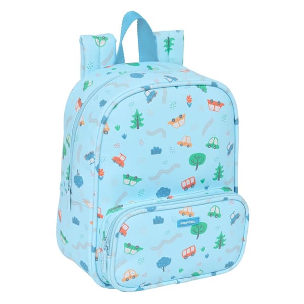 Barnryggsäck Safta Coches Blå 22 x 27 x 10 cm