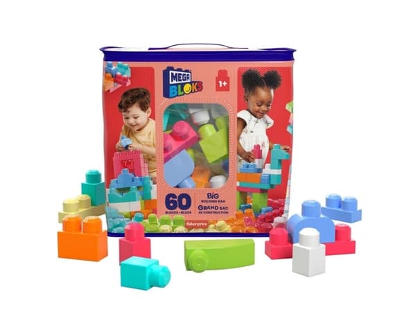 MEGA BLOKS First Builders Big Building Bag, Byggsats, 1 År, Plast, 60 styck, 1,15 kg