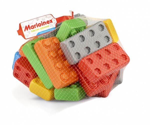 Marioinex 902073 Building Blocks Junior Bricks, 25 Pieces in Net, Multi-Colour